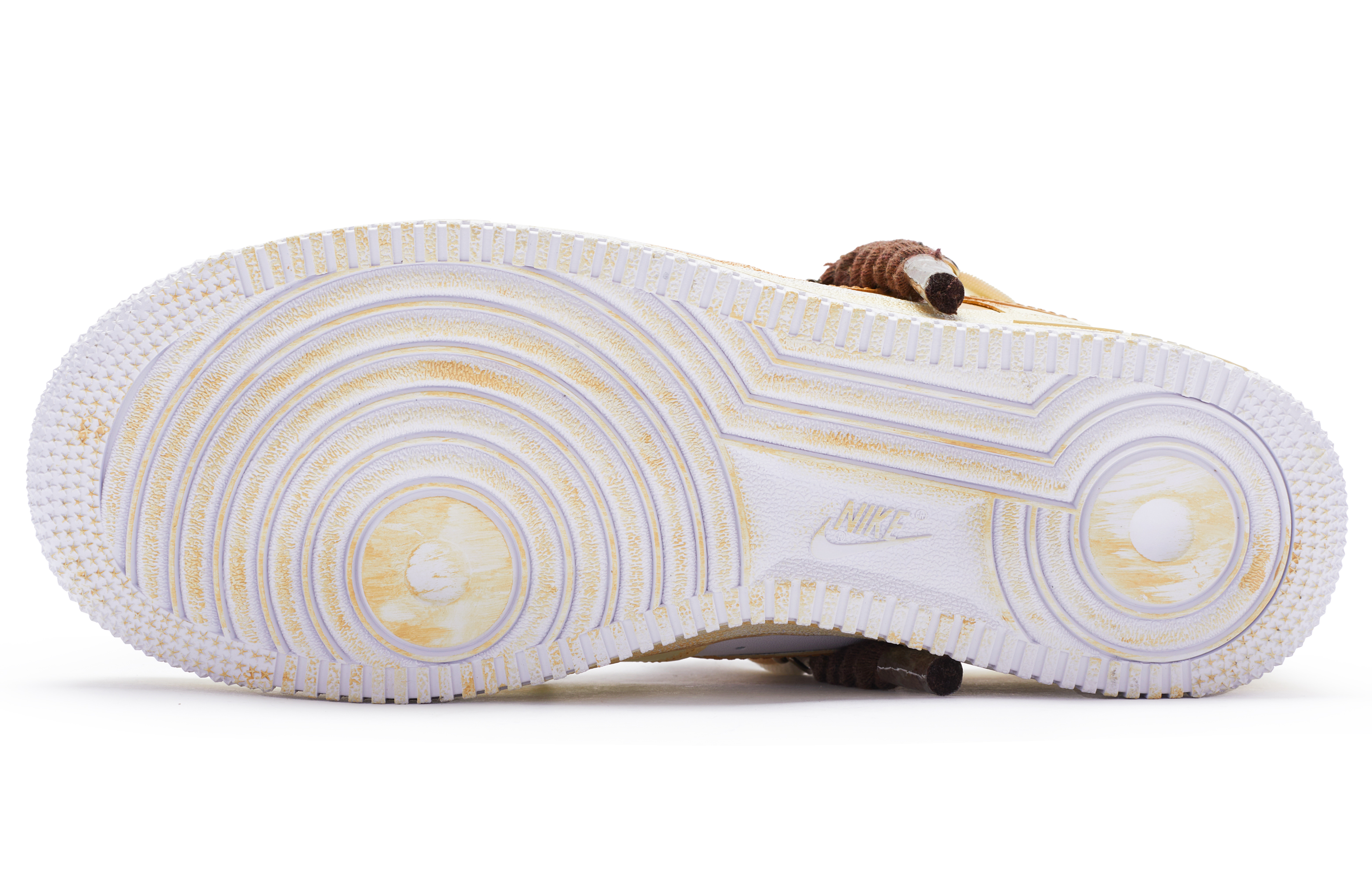 Details for カスタム エアフォース1 ロー "白黄茶" (カスタムAF1 ロー"白黄茶") CW2288-111(TeamR-男款T10黄棕S-BOX)