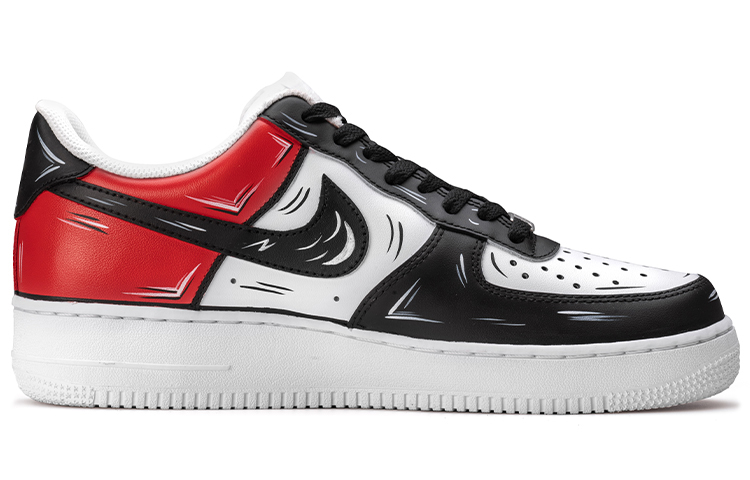 Order Zapatillas Nike Air Force 1 Low 'Wild Crane Black Toe Anime' CW2288-111(TeamB-黑脚趾二次元黑白红)