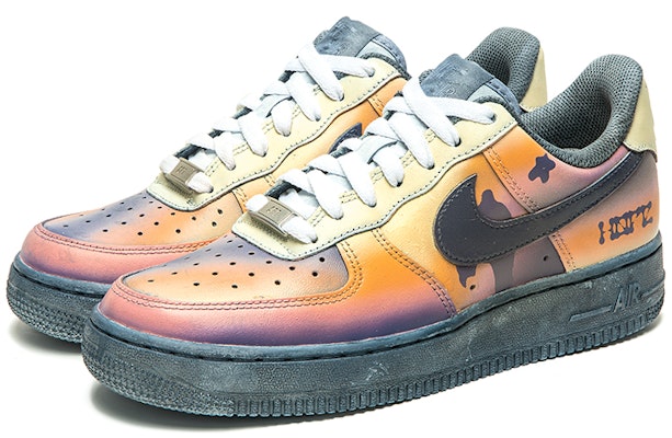 【定製球鞋】 Nike Air Force 1 Low 野鶴製造 印象日落風 浸染 抽象畫 低幫 板鞋 男款 黑橙 Lookbook 【定製球鞋】 Nike Air Force 1 Low 野鶴製造 印象日落風 浸染 抽象畫 低幫 板鞋 男款 黑橙
