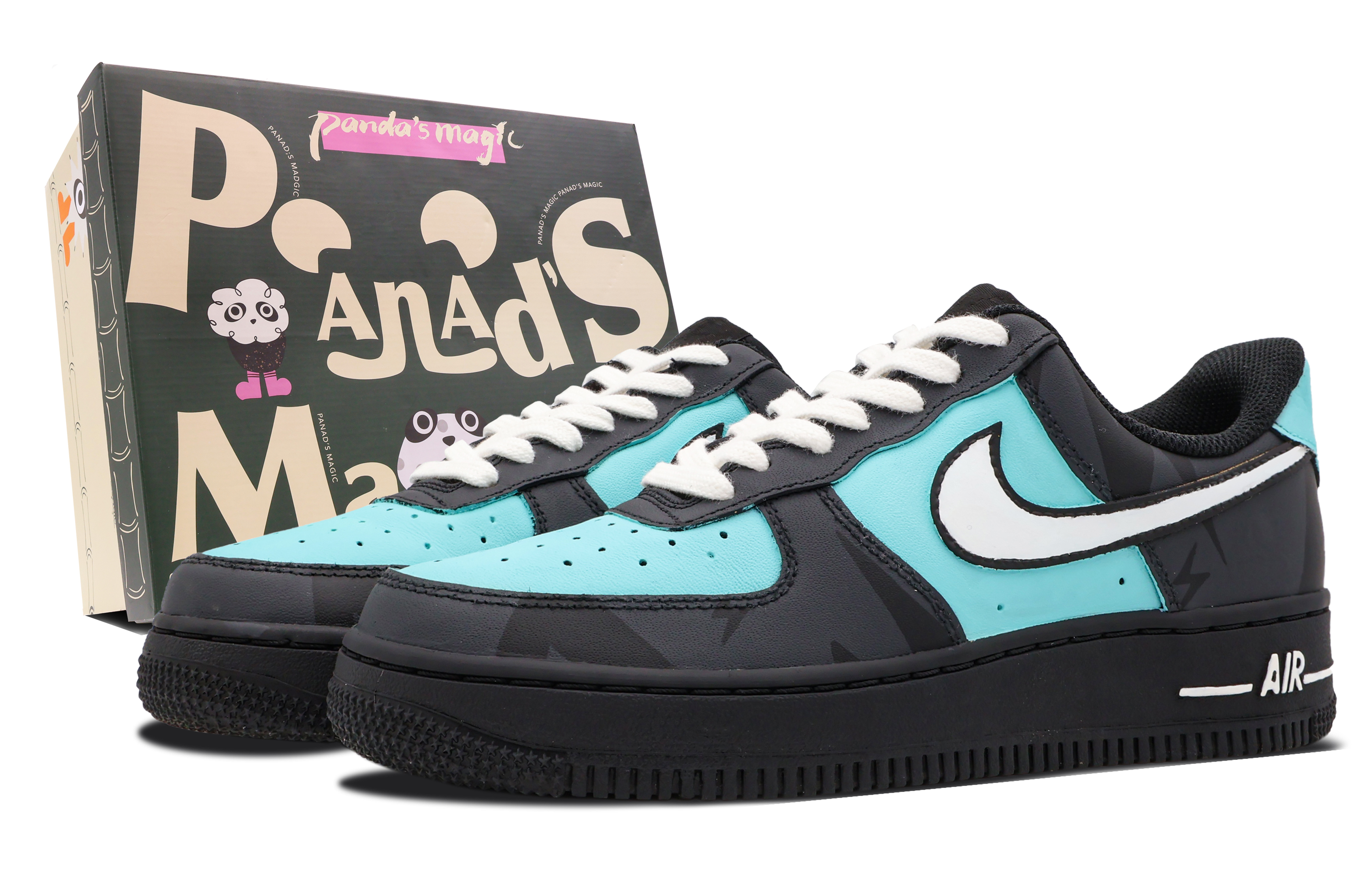 [Custom Shoes] Nike Air Force 1 Low 'Wilderness Sound Black Blue'