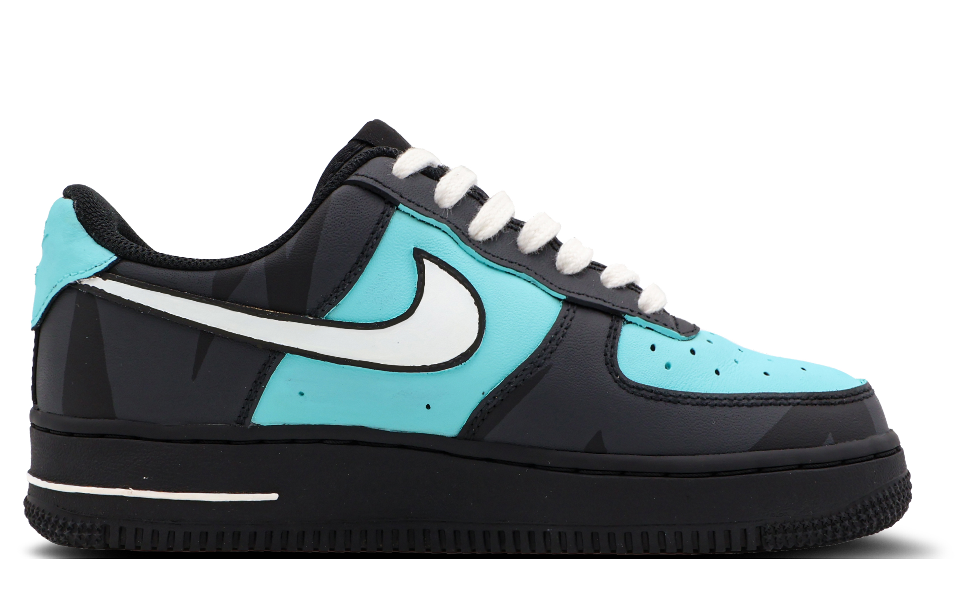 [Custom Shoes] Nike Air Force 1 Low 'Wilderness Sound Black Blue' 圖 3