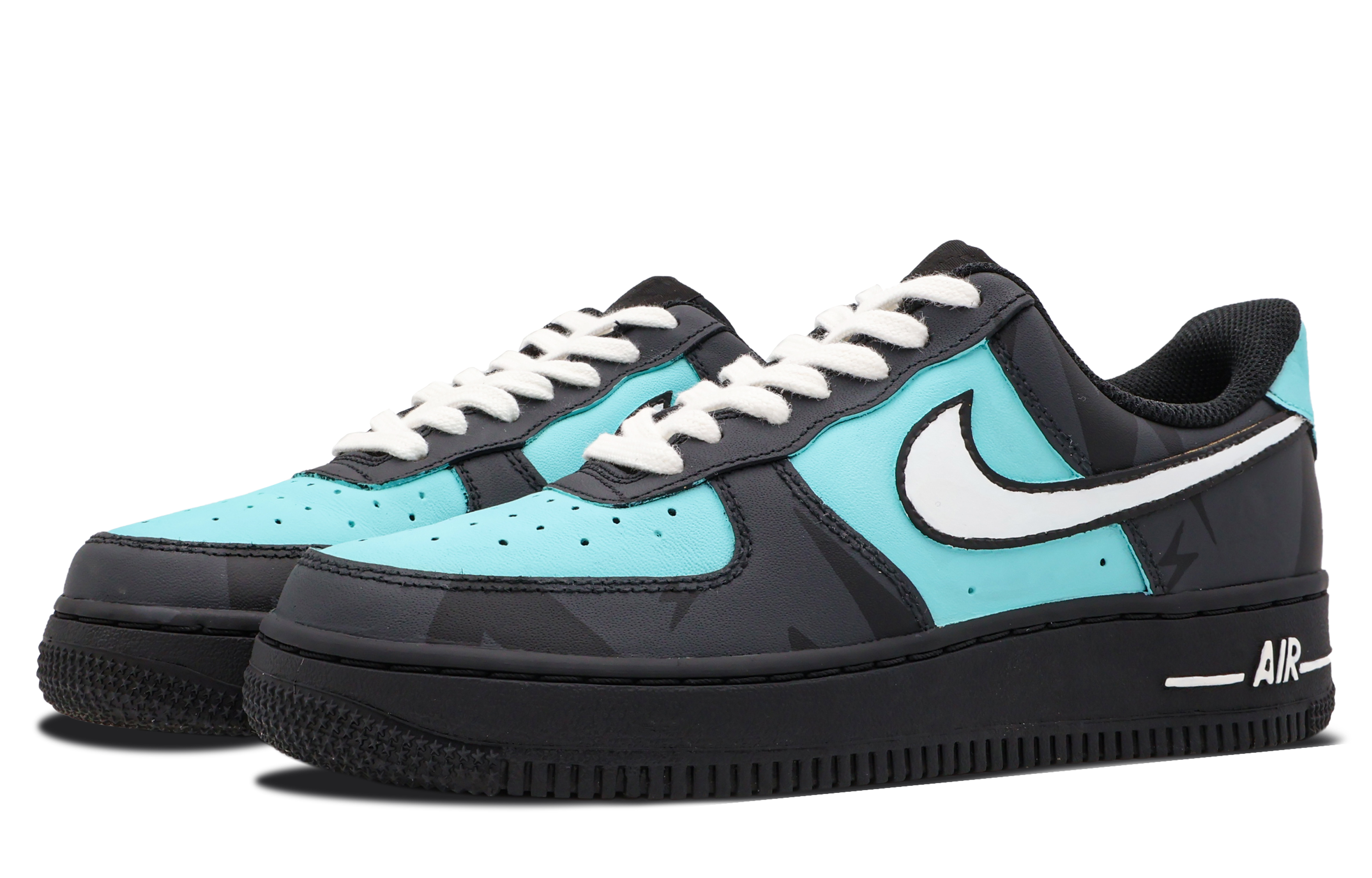 [Custom Shoes] Nike Air Force 1 Low 'Wilderness Sound Black Blue' 圖 4