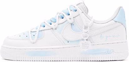 【訂製球鞋】Nike Air Force 1 Low 空軍一號 心語心願 限定鞋盒 休閒 低幫 板鞋 GS 藍白 Buy 【訂製球鞋】Nike Air Force 1 Low 空軍一號 心語心願 限定鞋盒 休閒 低幫 板鞋 GS 藍白