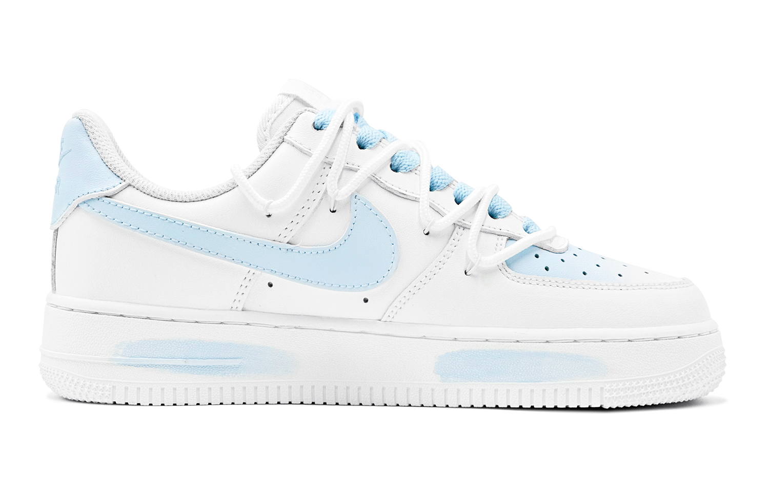 Order [Nike Custom] Air Force 1 Low 'Wishing Words Biru Putih' DH2920-111(TeamS-心语心愿女S-BOX)