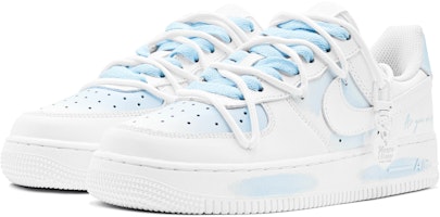 【訂製球鞋】Nike Air Force 1 Low 空軍一號 心語心願 限定鞋盒 休閒 低幫 板鞋 GS 藍白 Lookbook 【訂製球鞋】Nike Air Force 1 Low 空軍一號 心語心願 限定鞋盒 休閒 低幫 板鞋 GS 藍白