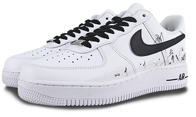 나이키 에어포스 1 로우 '연꽃 - 흰검' (커스텀) CW2288-111-450496 Lookbook 나이키 에어포스 1 로우 '연꽃 - 흰검' (커스텀) CW2288-111-450496