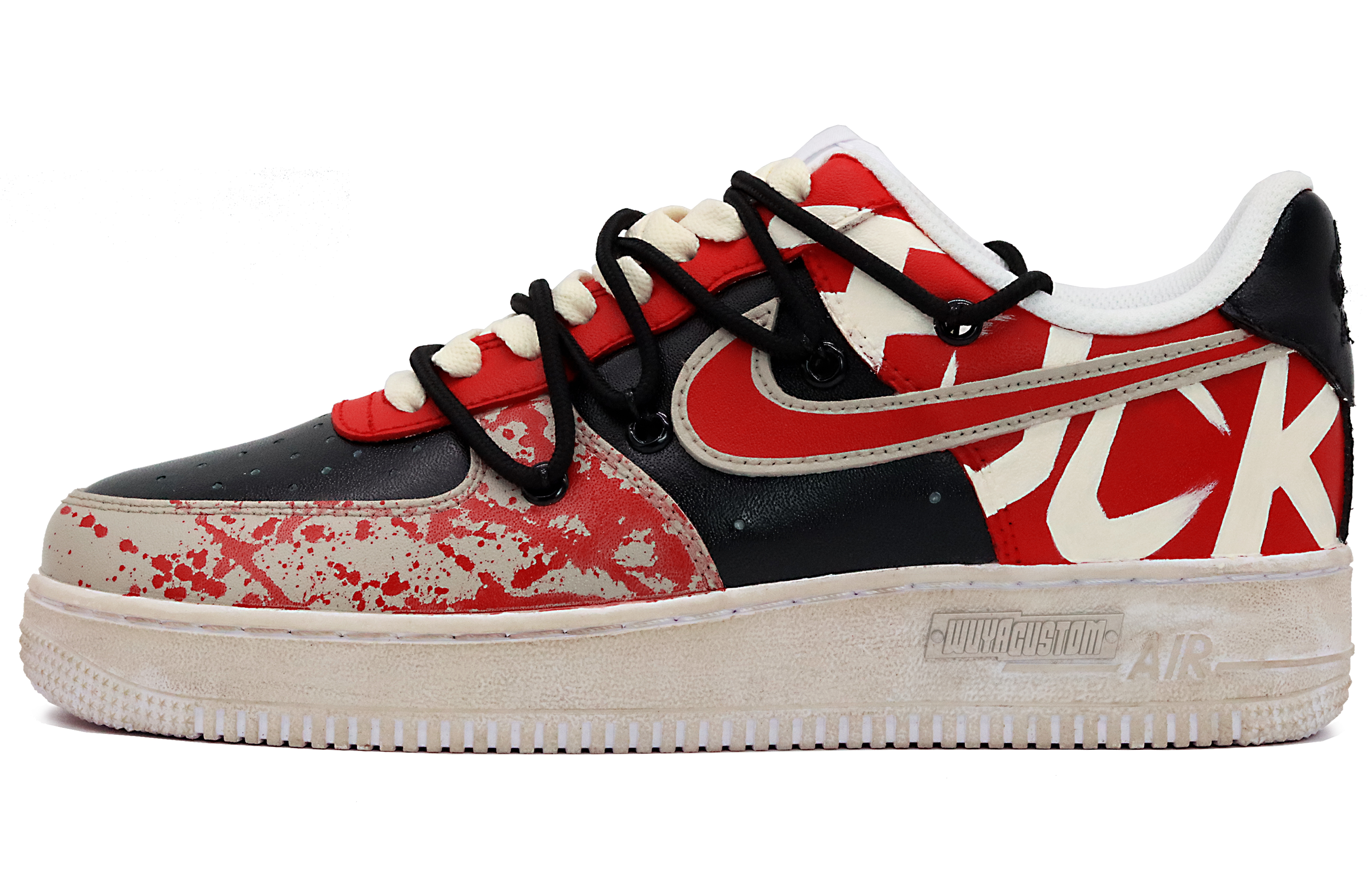 Buy 【カスタムシューズ】ナイキ エアフォース 1 ロー 'WUYA 暴力美学ブラックレッド' DH2920-111(Team52-暴力美学女款S-BOX)