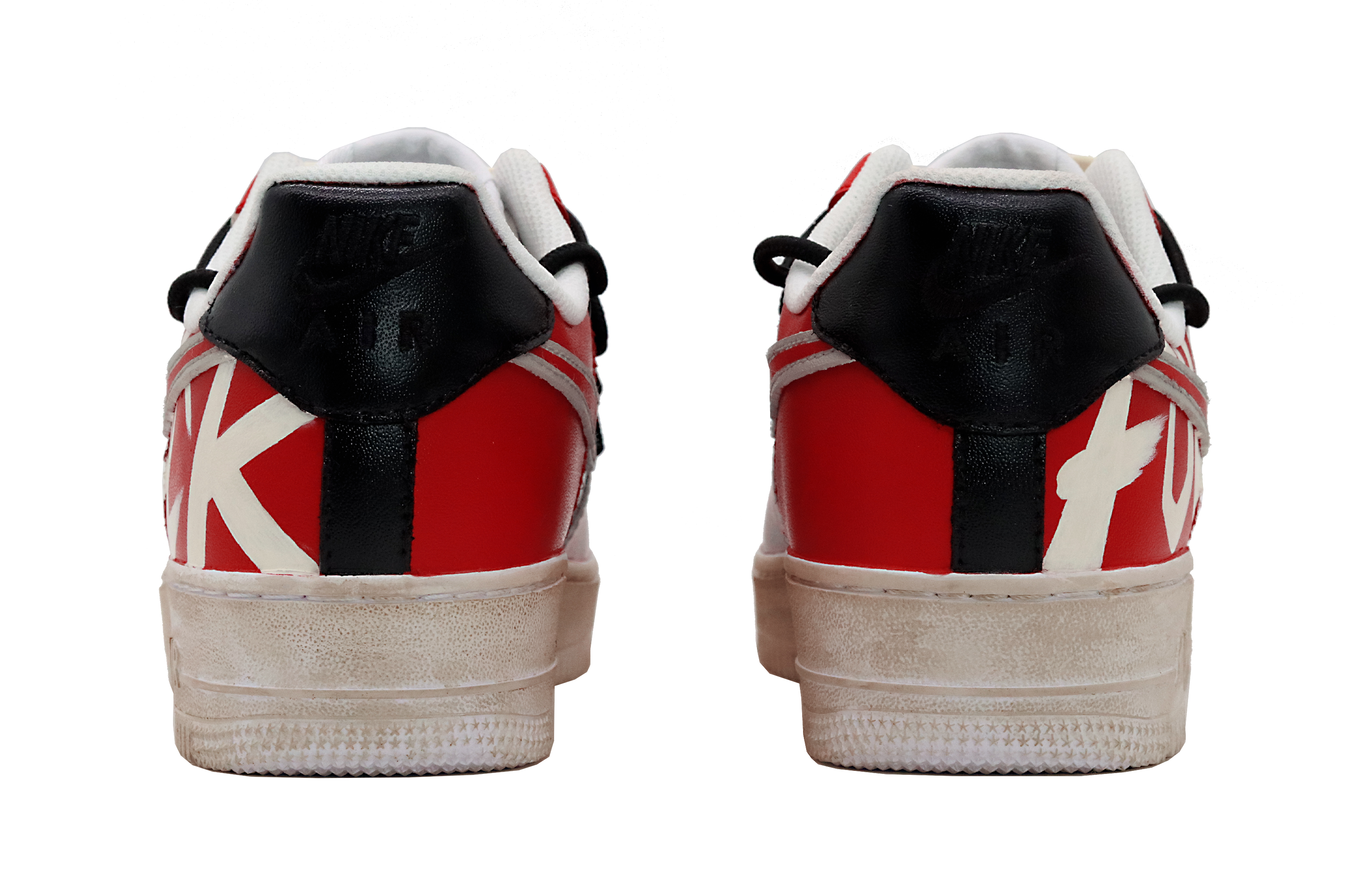 Shop 【カスタムシューズ】ナイキ エアフォース 1 ロー 'WUYA 暴力美学ブラックレッド' DH2920-111(Team52-暴力美学女款S-BOX)