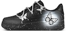 Buy 【訂製球鞋】Nike Air Force 1 Low 千禧y2k 解構 蝴蝶 濺墨 防滑耐磨 低筒 板鞋 男女同款 黑銀