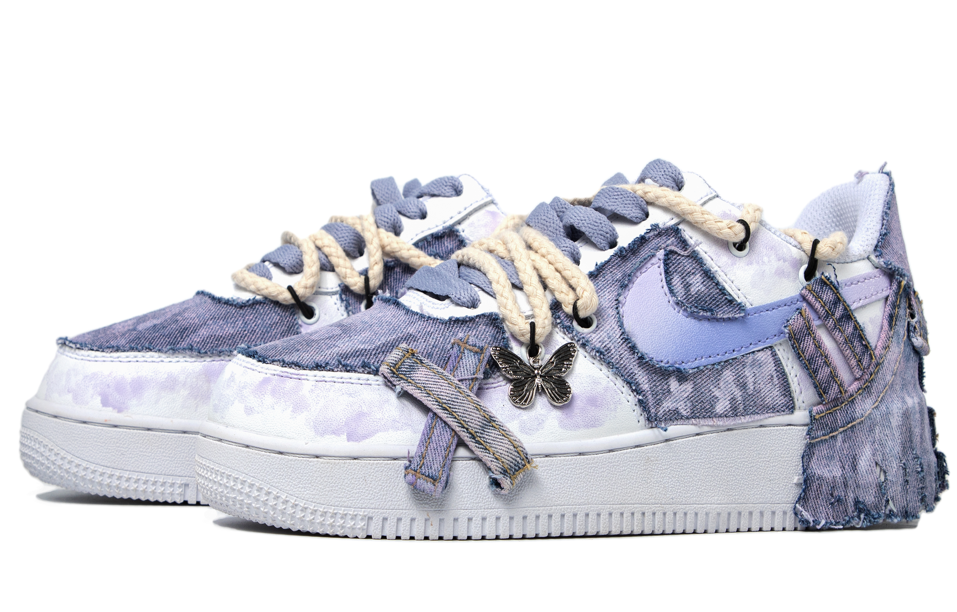 Lookbook 【定制球鞋】 Nike Air Force 1 Low Lowy2k 復古 千禧風 夢幻 低幫 板鞋 男款 夢幻紫白