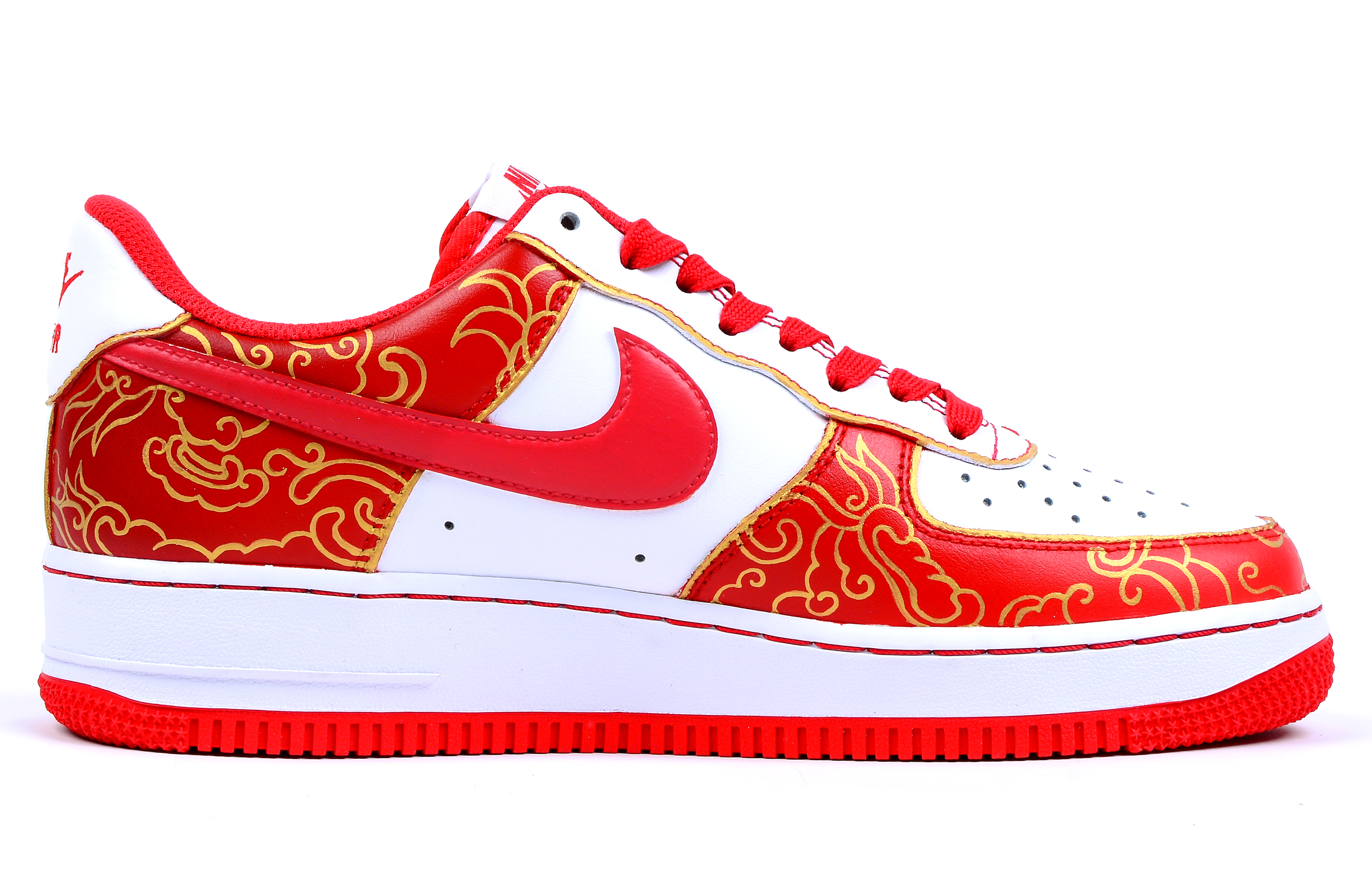[Custom Shoes] Nike Air Force 1 Low 'Year of the Rabbit Gold Red' 圖 2