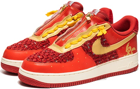 나이키 에어포스 1 로우 '토끼해 금적'(커스텀) DO5220-161(TeamB-男款金红卯兔) Lookbook 나이키 에어포스 1 로우 '토끼해 금적'(커스텀) DO5220-161(TeamB-男款金红卯兔)