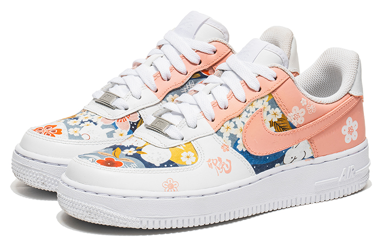 Lookbook [Kasut Custom] Nike Air Force 1 Low 'Tahun Arnab CNY Putih Merah Jambu' CW2288-111(TeamB-男款卯兔白粉)