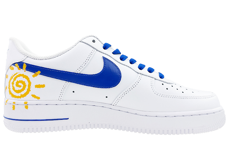 Order [Sepatu Custom] Nike Air Force 1 Low 'Grafiti Kuning Biru' CW2288-111(Team40-男款太阳星星黄蓝)