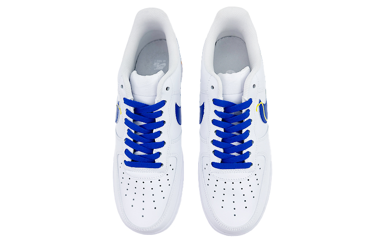 Shop [Sepatu Custom] Nike Air Force 1 Low 'Grafiti Kuning Biru' CW2288-111(Team40-男款太阳星星黄蓝)