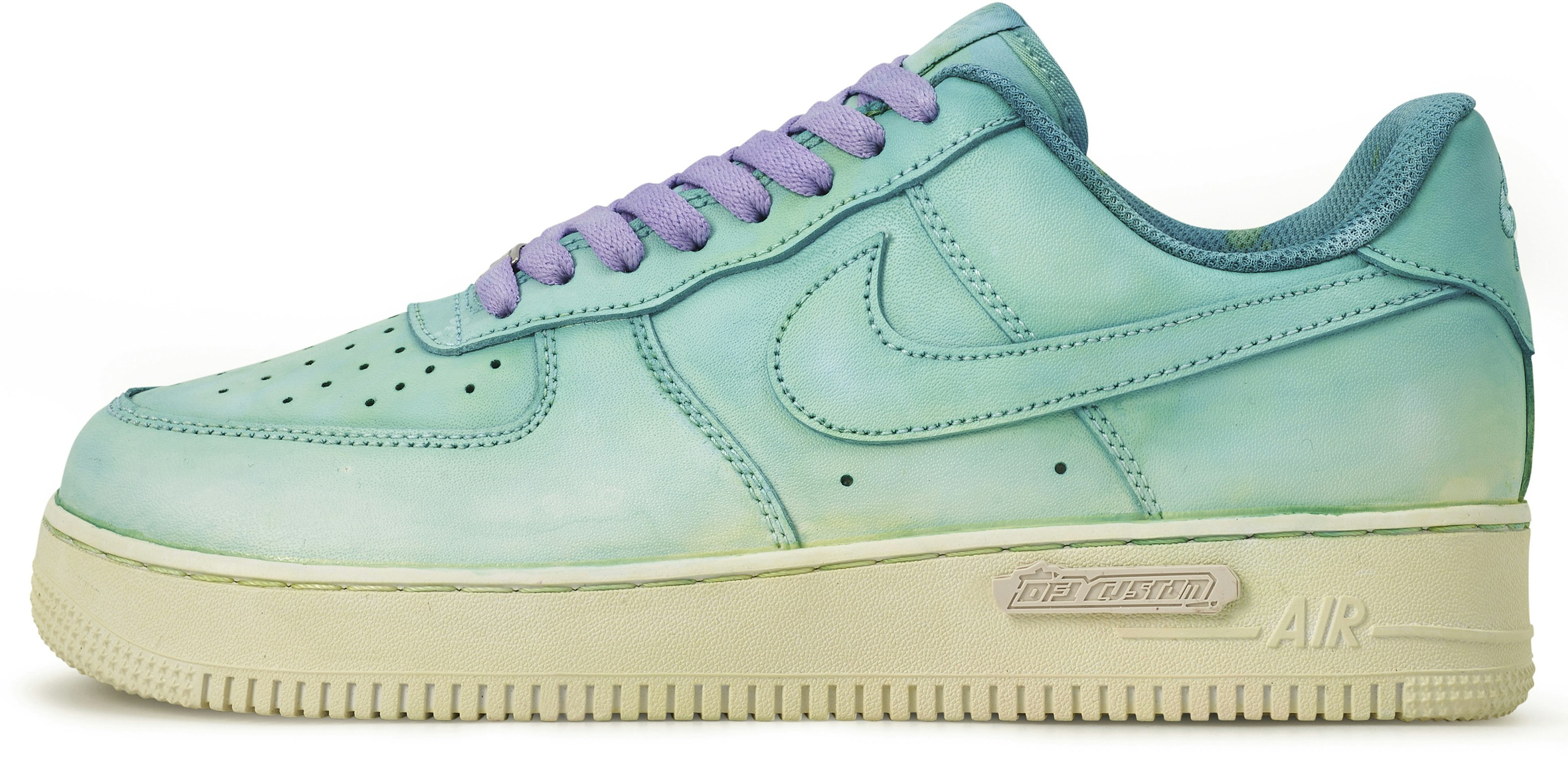 custom-shoes-nike-air-force-1-low-yellow-green-dip-dye