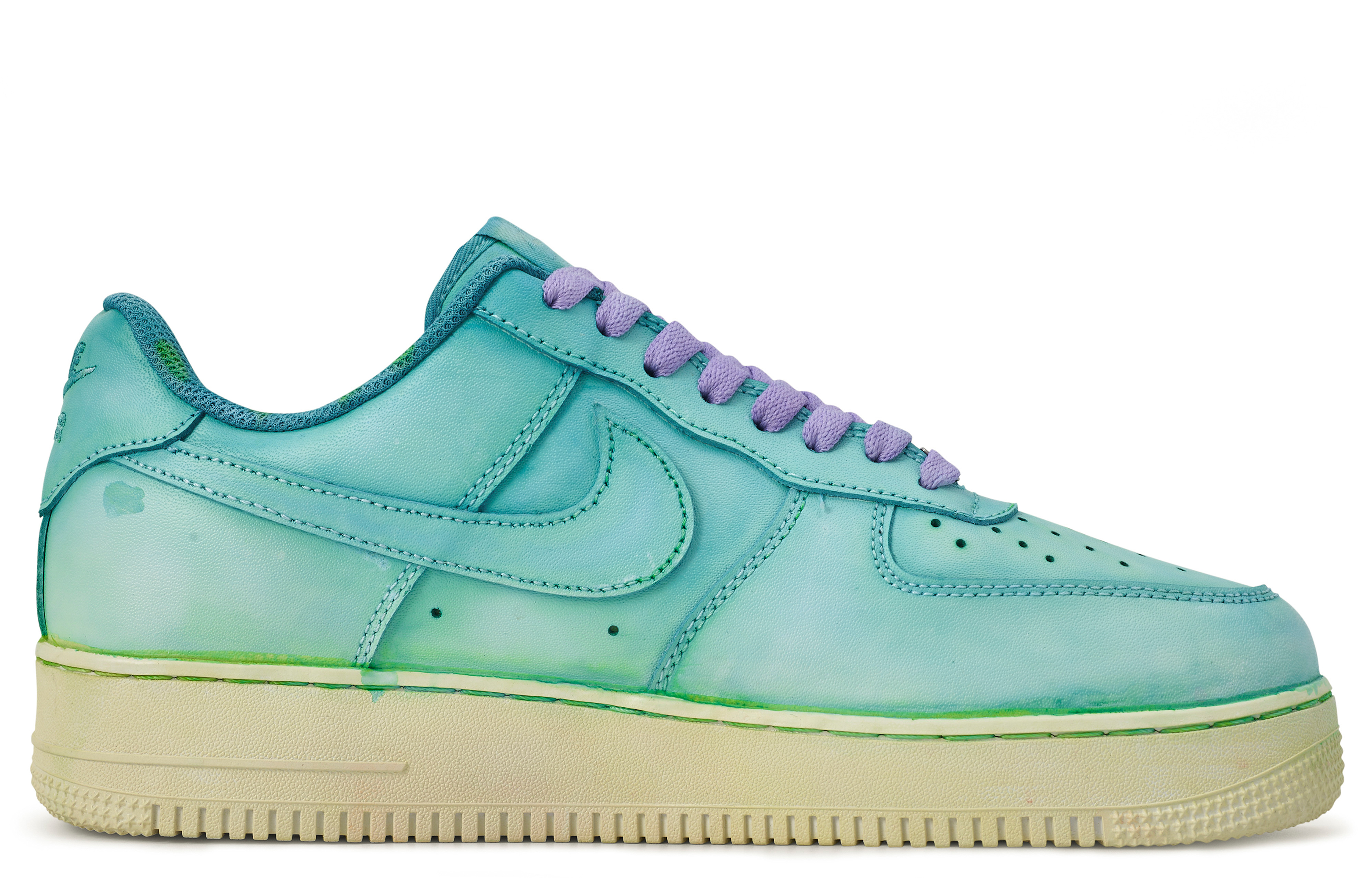 Order カスタムシューズ】ナイキ エア フォース 1 ロー『イエローグリーンディップダイ』 DD8959-100(TeamM-女款有兰S-BOX)