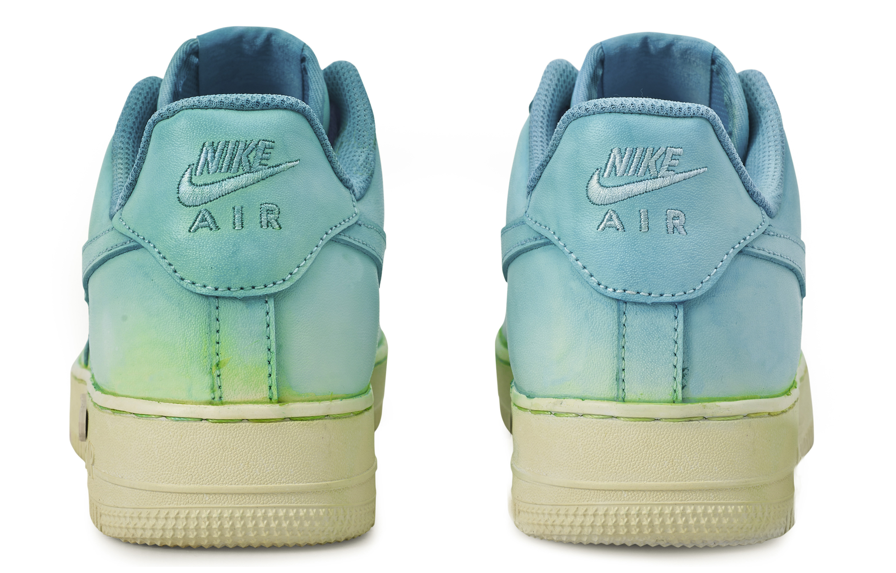 Shop カスタムシューズ】ナイキ エア フォース 1 ロー『イエローグリーンディップダイ』 DD8959-100(TeamM-女款有兰S-BOX)