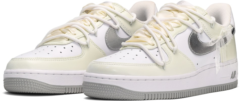 나이키 에어포스 1 로우 '옐로우 실버 화이트' (커스텀) DZ6755-100(TeamE-男款芭蕾女孩黄银白) Lookbook 나이키 에어포스 1 로우 '옐로우 실버 화이트' (커스텀) DZ6755-100(TeamE-男款芭蕾女孩黄银白)