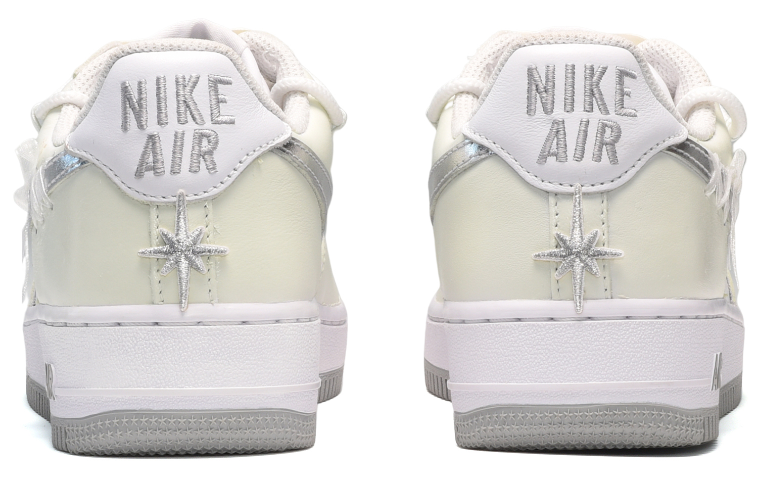 Shop [Kasut Custom] Nike Air Force 1 Rendah 'Kuning Perak Putih' DZ6755-100(TeamE-男款芭蕾女孩黄银白)