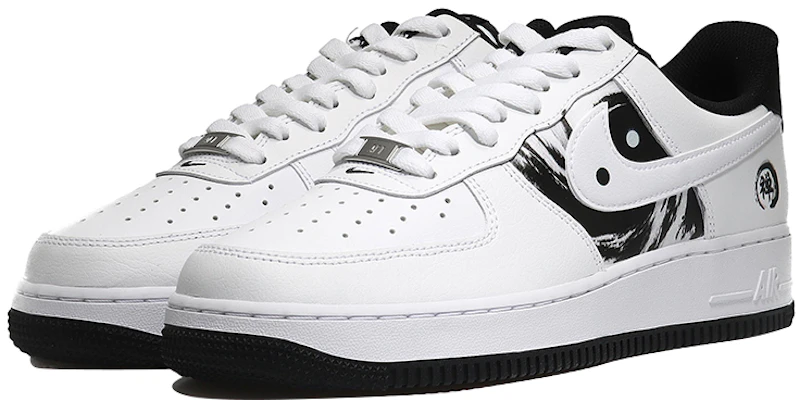 【定制球鞋】Nike Air Force 1 Low 7 新中式 陰陽禪道 人生禪意 經典休閒 低幫 板鞋 男女同款 白黑 Lookbook 【定制球鞋】Nike Air Force 1 Low 7 新中式 陰陽禪道 人生禪意 經典休閒 低幫 板鞋 男女同款 白黑
