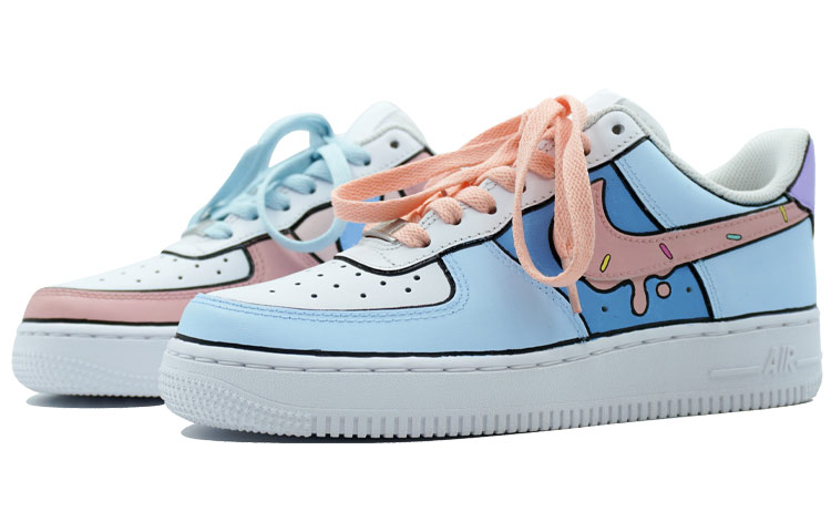 Purchase [Sepatu Custom] Nike Air Force 1 Low 'Yuangyang Ice Cream' CW2288-111(Team陆-喷绘-鸳鸯-马卡龙配色)