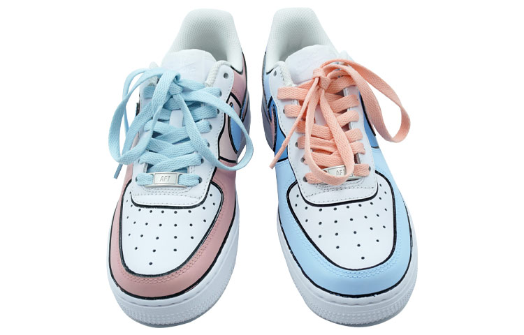 Details for [Sepatu Custom] Nike Air Force 1 Low 'Yuangyang Ice Cream' CW2288-111(Team陆-喷绘-鸳鸯-马卡龙配色)