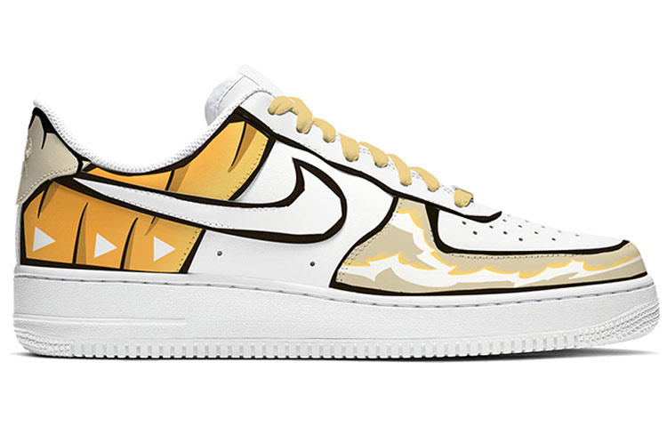 [Custom Shoes] Nike Air Force 1 Low 'Zenitsu Spray Paint Yellow-White Anime' 圖 2