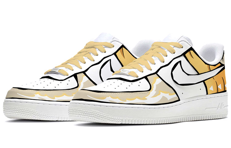 [Custom Shoes] Nike Air Force 1 Low 'Zenitsu Spray Paint Yellow-White Anime' 圖 3