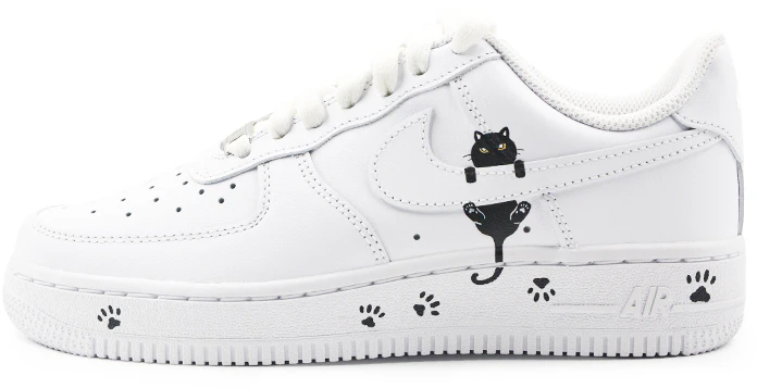 custom-shoes-nike-air-force-1-low-black-white-kitten-graffiti