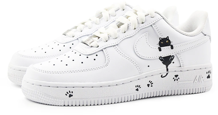 【客製化球鞋】Nike Air Force 1 Low 空軍一號 小貓 塗鴉 休閒 低筒 板鞋 男款 黑白 Lookbook 【客製化球鞋】Nike Air Force 1 Low 空軍一號 小貓 塗鴉 休閒 低筒 板鞋 男款 黑白