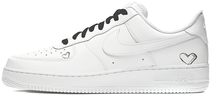 カスタムAF1 ロー 黒白「愛スプレー」 315122-111(TeamE-男款七夕爱心情侣款黑白) Buy カスタムAF1 ロー 黒白「愛スプレー」 315122-111(TeamE-男款七夕爱心情侣款黑白)