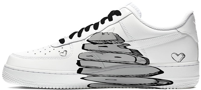 カスタムAF1 ロー 黒白「愛スプレー」 315122-111(TeamE-男款七夕爱心情侣款黑白) Lookbook カスタムAF1 ロー 黒白「愛スプレー」 315122-111(TeamE-男款七夕爱心情侣款黑白)
