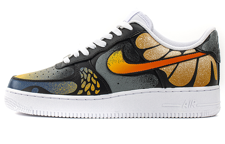 Buy [定制鞋] 耐克空军1号低帮 黑黄 '梁山伯蝴蝶' CW2288-111(TeamB-男款化蝶梁山伯)