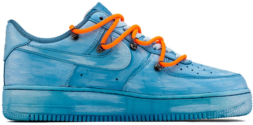 【定制球鞋】 Nike Air Force 1 Low 情侶心相鏈解構 浸染擦色 藍色藝術館 低幫 板鞋 男款 藍色 Order 【定制球鞋】 Nike Air Force 1 Low 情侶心相鏈解構 浸染擦色 藍色藝術館 低幫 板鞋 男款 藍色