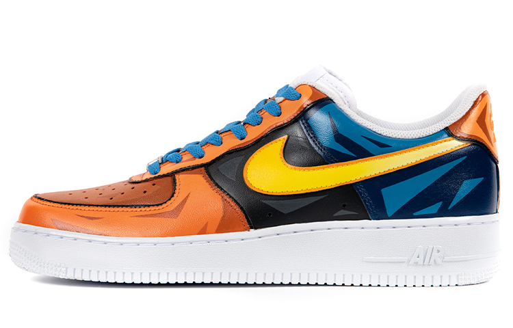 Buy 나이키 에어포스1 로우 블루오렌지 '손오공' CW2288-111(TeamB-男款龙珠)-动漫主题定制