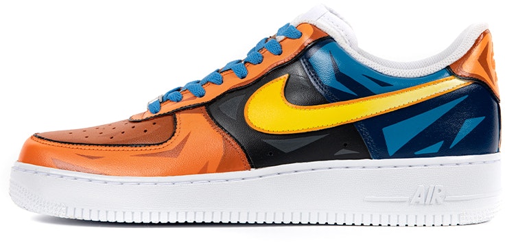 custom-shoes-nike-air-force-1-low-blue-orange-goku-dragon-ball