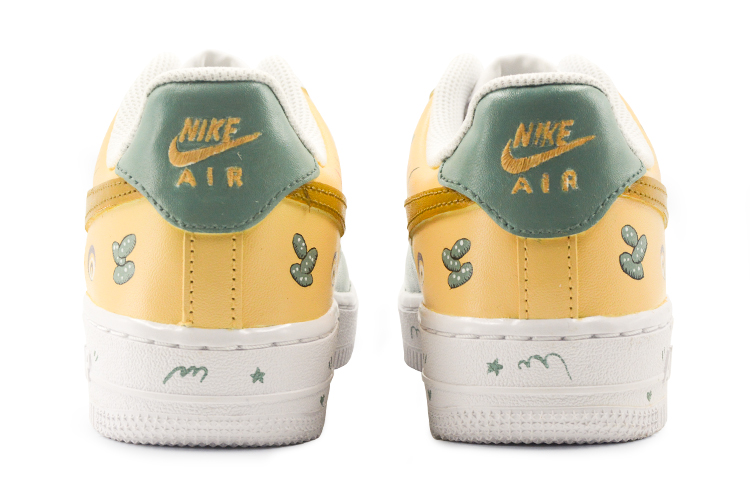Purchase [Sepatu Kustom] Nike Air Force 1 Low Hijau Kuning Putih 'Teh Kopi Sore' CW2288-111(Team9-男款下午茶咖啡)