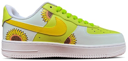 【定制球鞋】Nike Air Force 1 Low LE 空軍一號 牛油果綠baby藍撞色 向日葵 清新 手繪彩繪 低幫 板鞋 GS 黃綠藍 Order 【定制球鞋】Nike Air Force 1 Low LE 空軍一號 牛油果綠baby藍撞色 向日葵 清新 手繪彩繪 低幫 板鞋 GS 黃綠藍