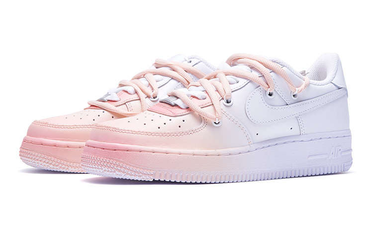 Lookbook [Nike Kasut] Nike Air Force 1 Rendah LE 'Blush Pink Cetakan Tangan' DH2920-111(TeamR-女款腮红S-BOX)