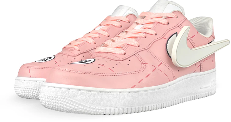 【定制球鞋】Nike Air Force 1 Low LE 空軍一號 賽博朋克LED勾 粉豬 保時捷塗裝 低幫 板鞋 GS 白粉 Shop 【定制球鞋】Nike Air Force 1 Low LE 空軍一號 賽博朋克LED勾 粉豬 保時捷塗裝 低幫 板鞋 GS 白粉