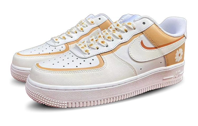 Lookbook [定制鞋] 耐克空军1号低帮LE '雏菊解构' DH2920-111(TeamD-小雏菊手绘彩绘黄白)
