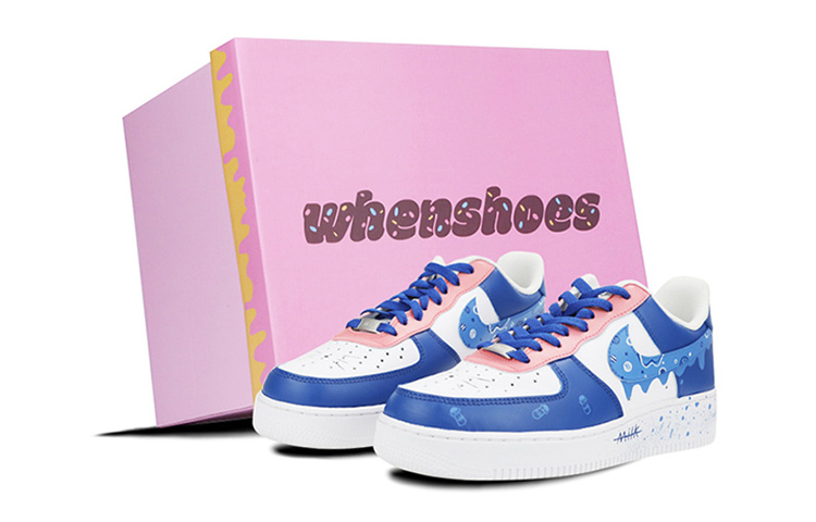 Buy 【カスタムシューズ】ナイキ エア フォース 1 ロー LE 'ドゥードルブーケブルーピンク' DH2920-111(Team叁-女款奶瓶S-BOX)