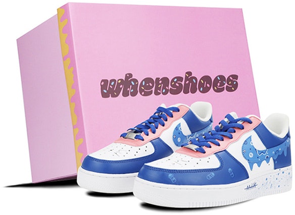 custom-shoes-nike-air-force-1-low-le-doodle-bouquet-blue-pink
