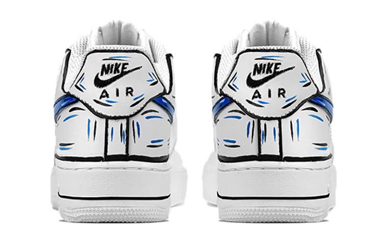 Shop [Sepatu Custom] Nike Air Force 1 Low LE 'Dynamic Anime' DH2920-111(TeamY-女款夏日青春蓝黑)