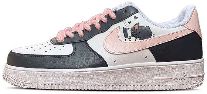 custom-shoes-nike-air-force-1-low-le-frenchie-black-pink