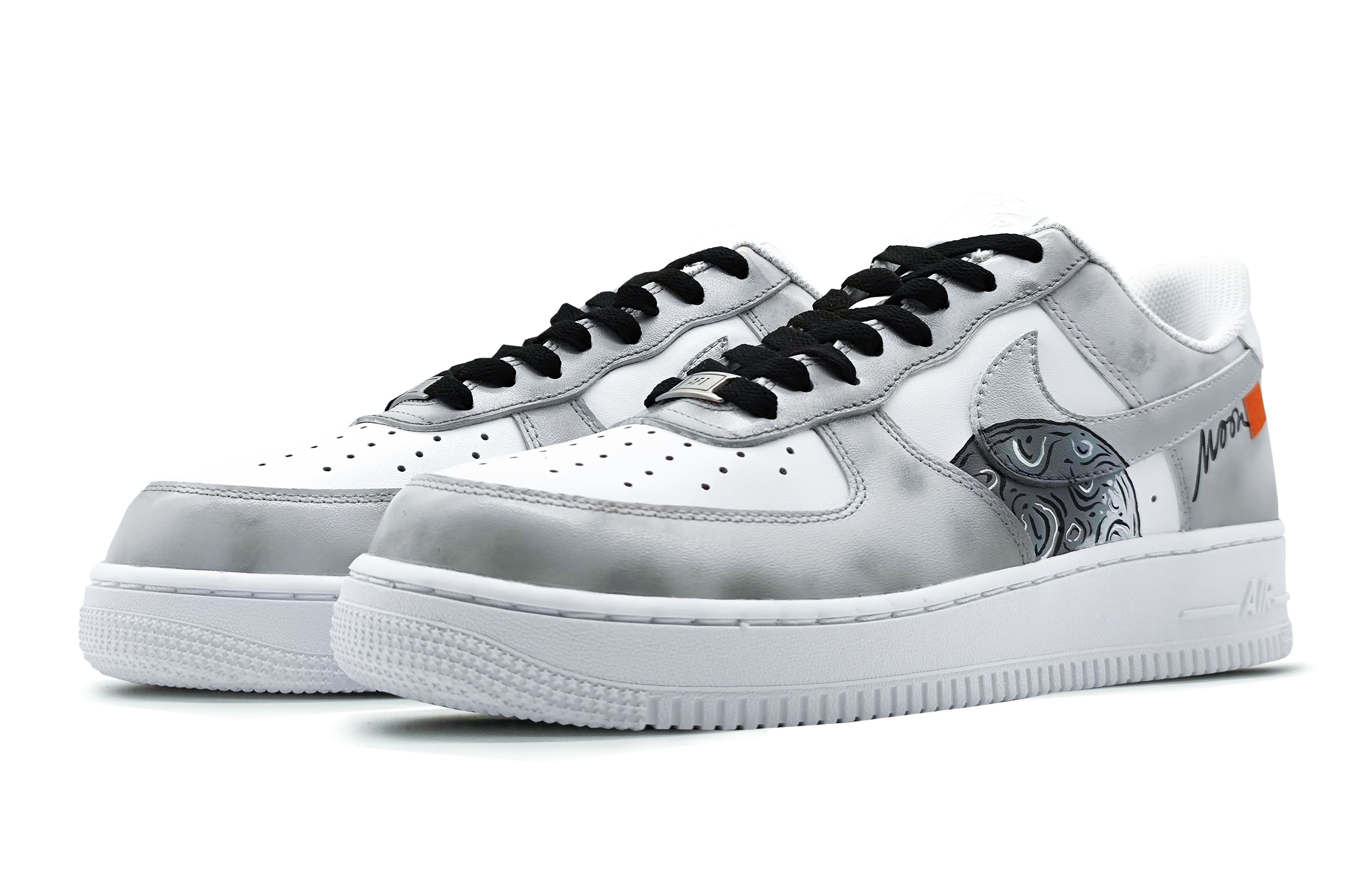Shop Nike Air Force 1 Low "Luna Galáctica" Personalizadas DH2920-111(Team16-女款星球系列月球主题)