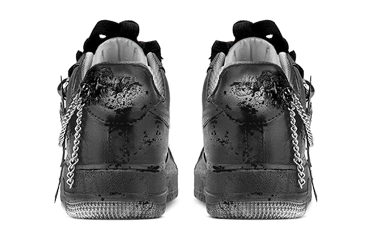 Shop [Kasut Custom] Nike Air Force 1 Low LE 'Salib Gothic' DH2920-111(TeamY-女款十字架黑灰)