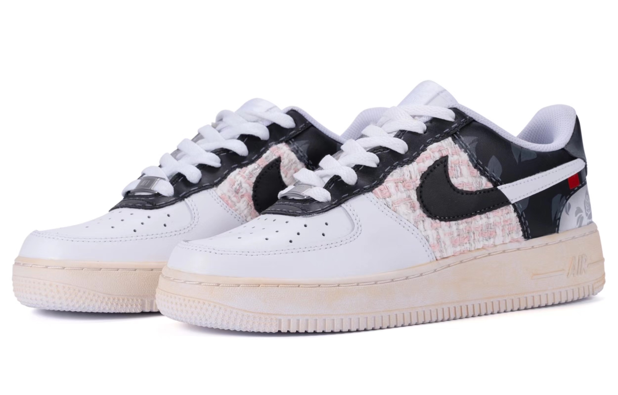 Lookbook [Zapatillas Personalizadas] Nike Air Force 1 Low LE 'Degradado Rosa Gris' DH2920-111(TeamR-女款灰玫瑰白黑)