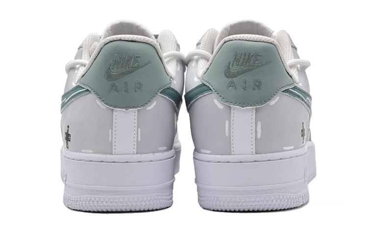 Shop [Kasut Custom] Nike Air Force 1 Rendah LE 'Kelabu Putih Hijau' DH2920-111(TeamS-高校电玩)